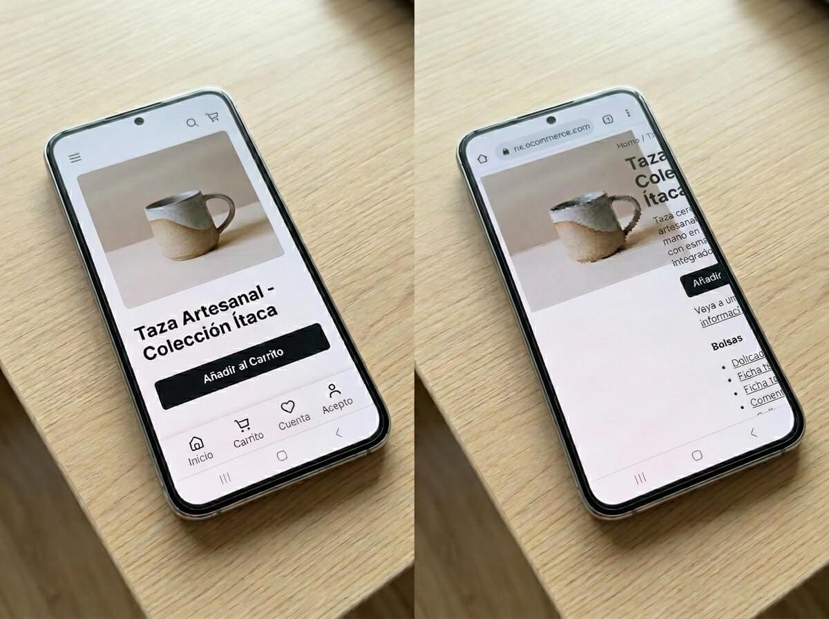 diseño responsive para página web que no vende en móviles